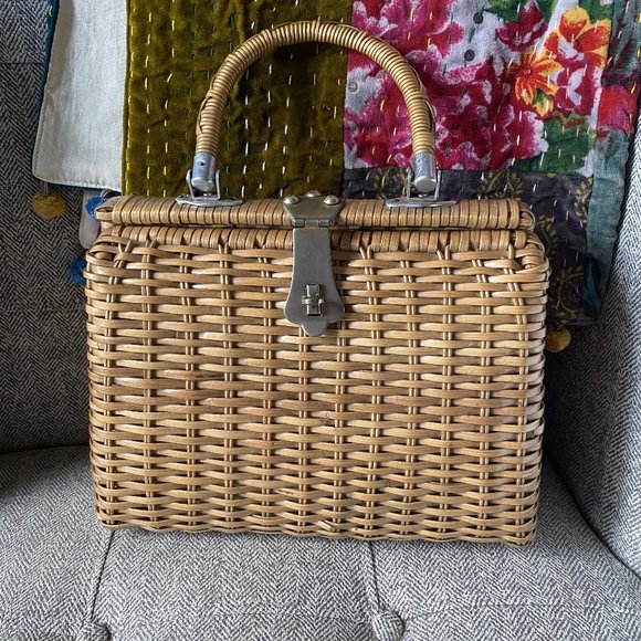 Vintage Handbags - Vintage Ritter ▪️ Rattan Wicker Cane Bag